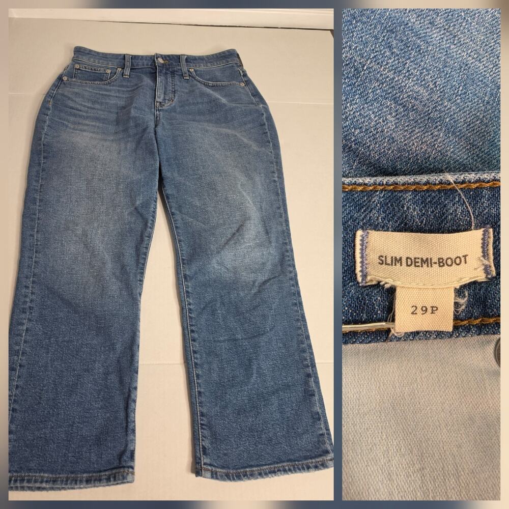 Madewell Jeans Womens 29P Petite Slim Demi Boot High Rise Stretch
